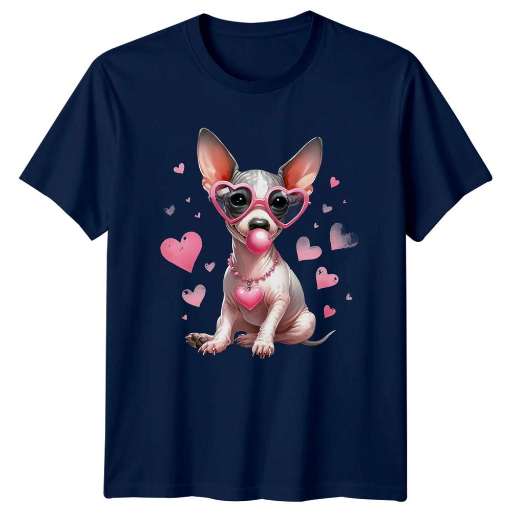 Sphynx Dog Valentine Hearts Unisexs TShirt Unisexs Tee Animal Graphic Top