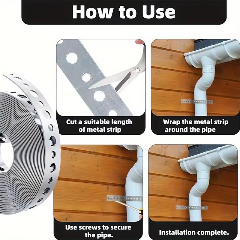 1 Rolle verzinktes Stahlband Aufhängeband vorgelocht Mehrschlitz-Metallband für Rohrabstützungen Aufhängung und Blecharbeiten