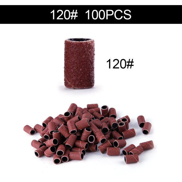 80# 120# 180# Punte per trapano per unghie elettriche per unghie Nastri abrasivi per nail art Gel UV Rimozione acrilica