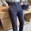 Autumn New Men's Straight Jeans High Quality Invisible Elastic Waist American Retro Washed Denim Trousers Tide