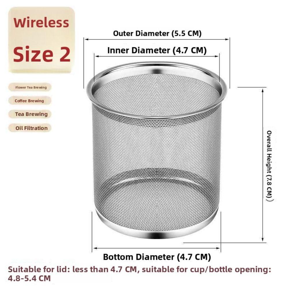 Stainless Steel Tea Strainer Reusable Filter Replacement Tea Infuser Multifunction Extra Fine Mesh Tea Strainer
