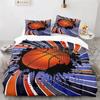 Boys Basketball Bedding Set 3D Ball Duvet Cover Full King For Teen Men Microfiber Sports Theme Game Comforter
