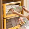 Foldable Storage Bins With Lids Wheels Doors Trunk Organizer Collapsible Storage Box With Clear Doors Storage Cabinet Organizer
