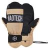 TaoTech Snowboard Mittens with Wrist Guards for Men and Waterproof Ski Gloves with Inner Logo Women, Protectors, Five-Finger Design, (L, Light/Beige)