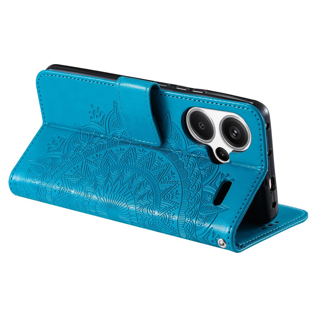 Pour Xiaomi Redmi Note 13 Pro+ 5G Étui Mandala Fleur Imprimé Cuir PU Housse à Rabat