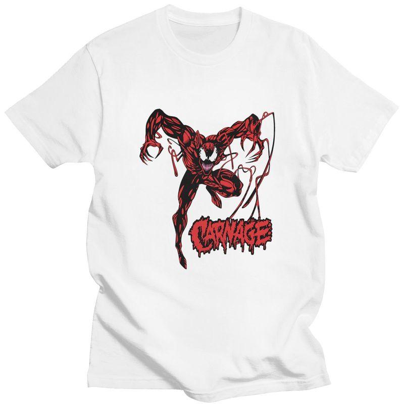 Custom Venom Carnage Jumping Down T Shirt Men Tshirt Casual Tees Short Sleeve T-shirt Slim Fit Clothing Gift