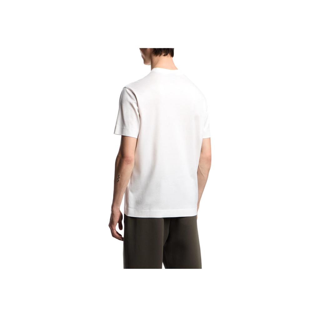 Emporio Armani Knitted Crew Neck Short Sleeve T-Shirt Men Tops White EM002838-AF10761-U0003