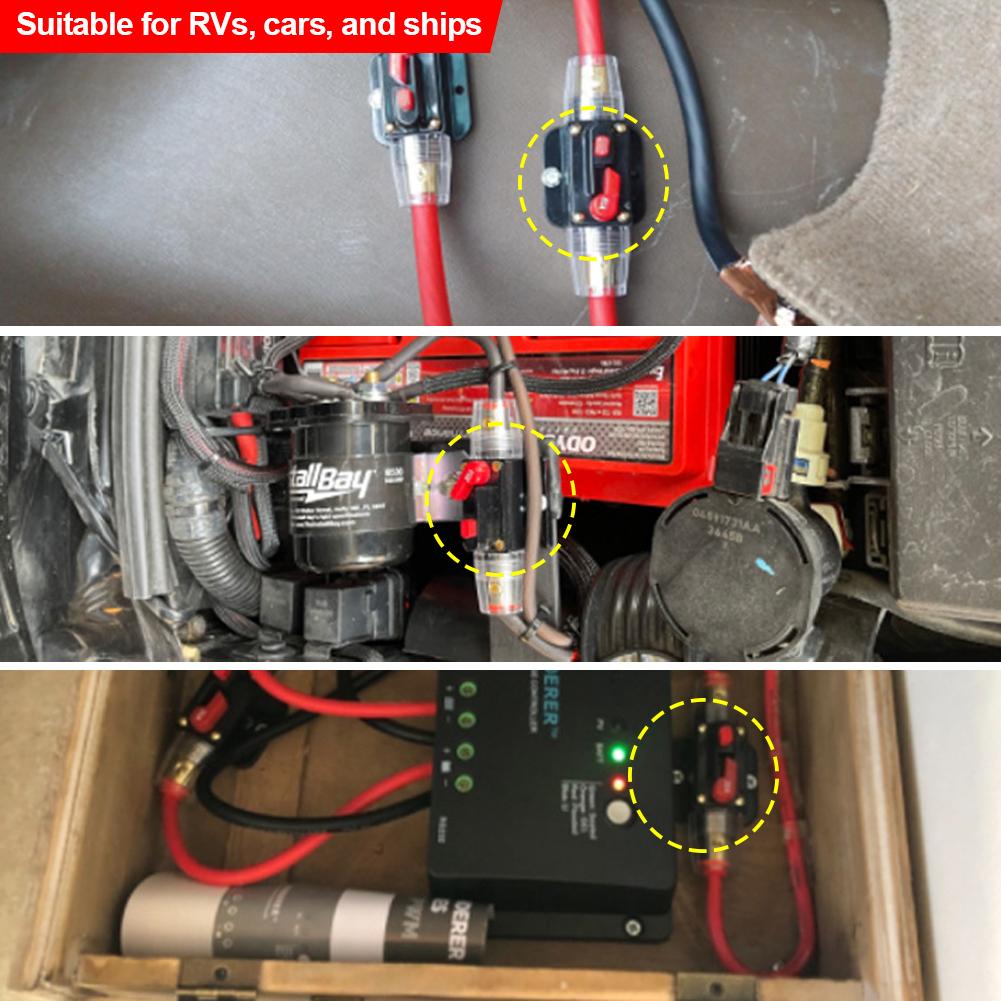 Automobile Truck Resettable Fuse Short Protection Fuse Holder Resettable Circuit Breaker 20A 30A 40A 50A 60A 80A 100A 125A 150A