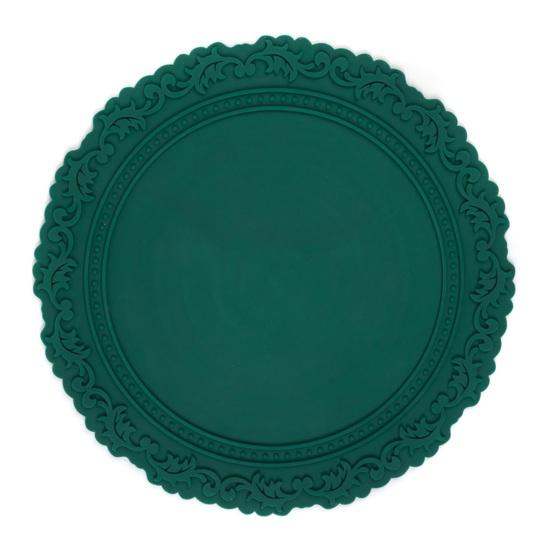 Silicone Placemat Nordic Vintage Lace Pattern Table Mats Heat Resistant Trivet for Hot Dishes Non-Slip Coaster for Kitchen Table