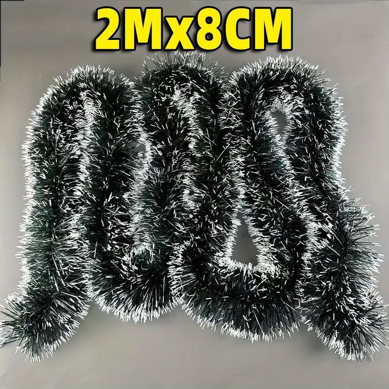 20/2m Christmas Green Cane Ribbons Garland Xmas Tree Ornaments Cane Ribbon Wreath Hanging Pendents DIY Home Party Decor Supplies