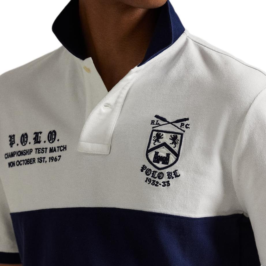 Polo Ralph Lauren Classic Cotton Color Block Ribbed Polo Shirt Men Tops MNPOKNI1N823714-100