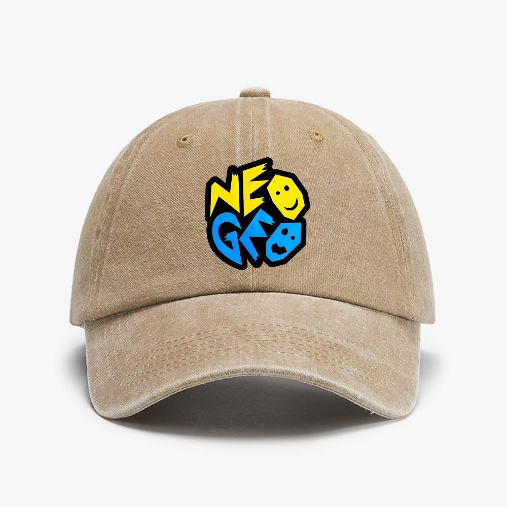 Neo Geo SNK Retro Video Game Console Inspired Unisex Baseball Cap Fashion Vintage Washed Denim Hat Unisex Women Adjustable Hats