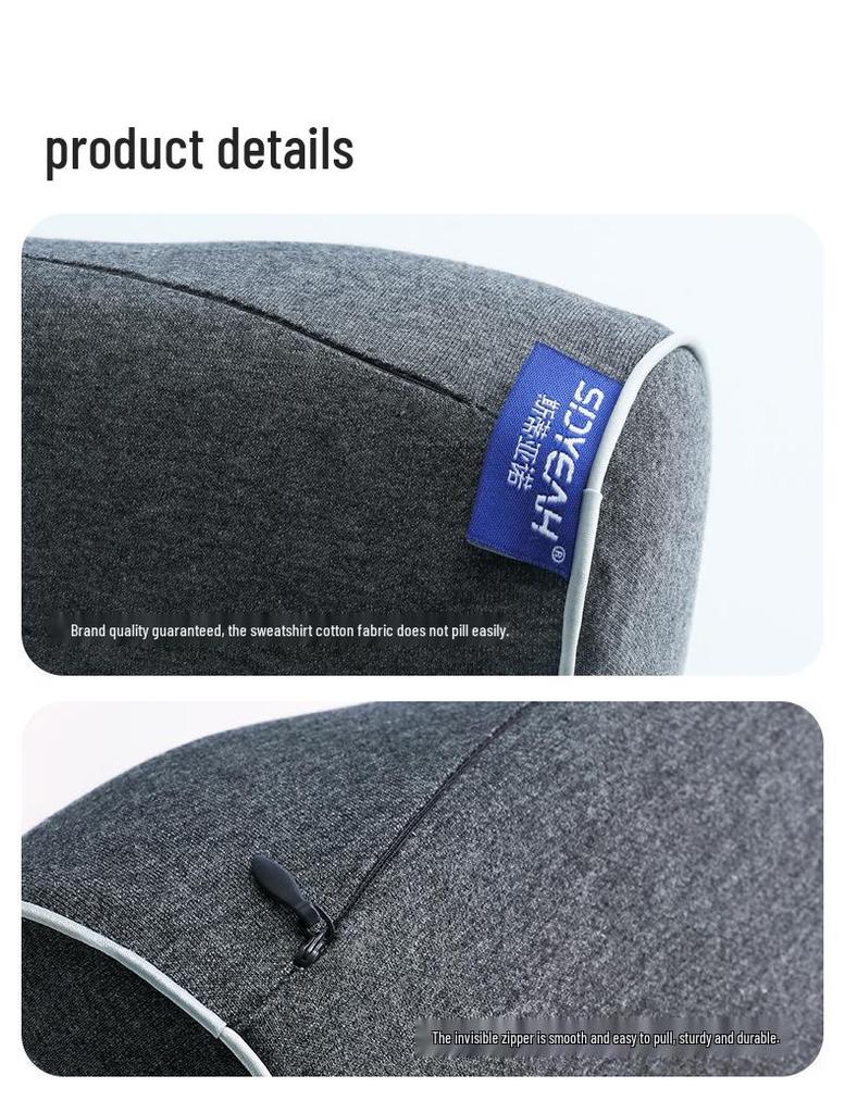 Cervical Traction Pillow with Heating, Memory Foam Core, and Neck Protection