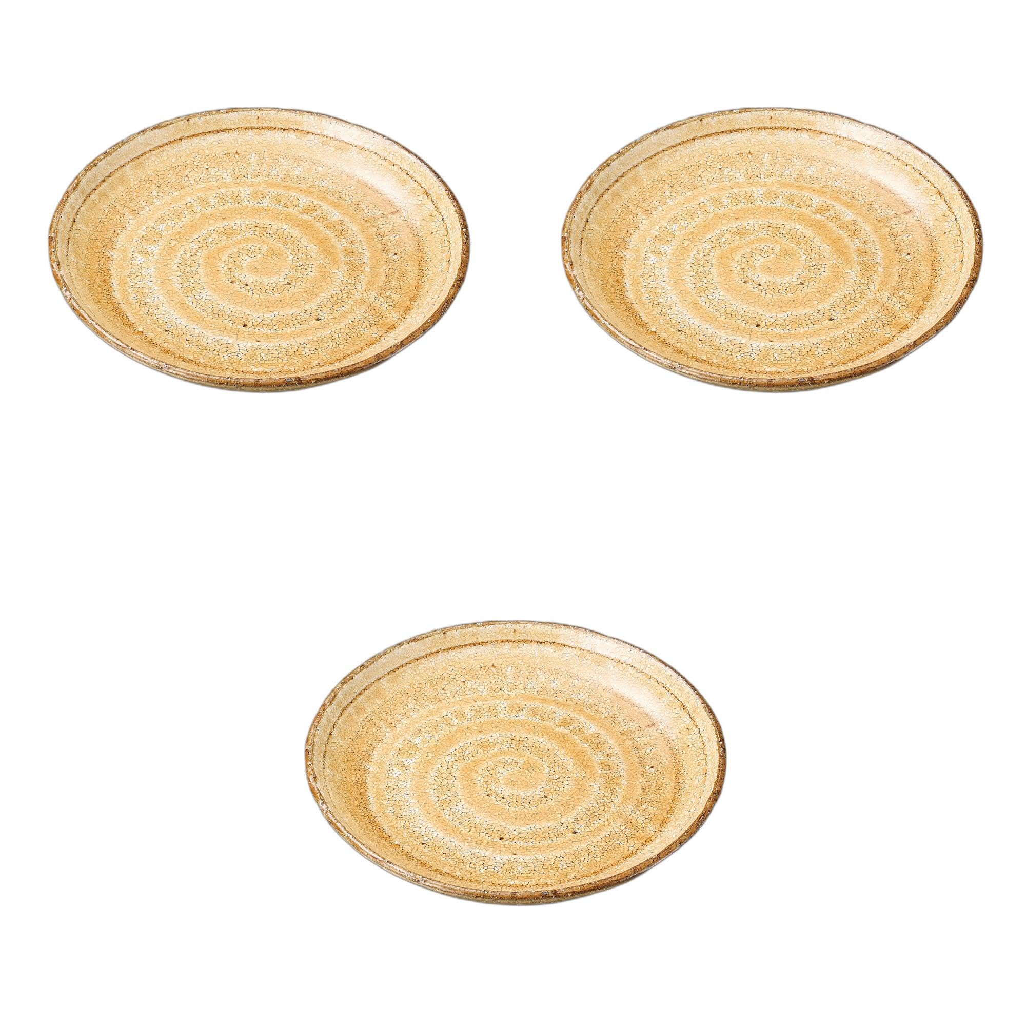 

Set of 3 Iraho Umehanagi Plates x Large Ceramic Plates by Setomonohonpo 8.0 [25.2 3.4cm] сливовый