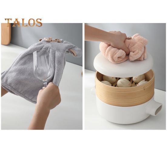 Hand Towel Princess Dress Shape Wipe Towel Soft Coral Fleece Hanging Towel for Home Kitchen Bathroom