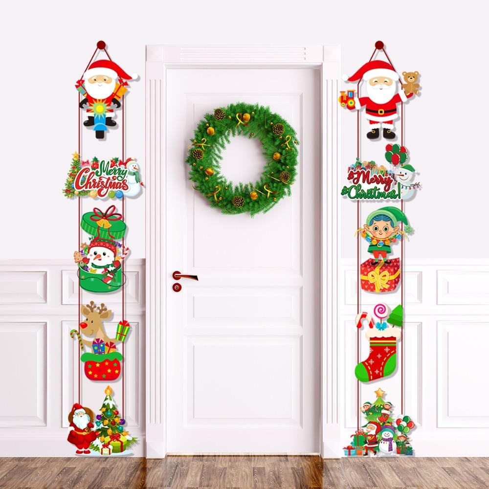 Paper Couplet Various Styles Xmas Hanging Decoration Christmas Door Hanging Banner Front Door