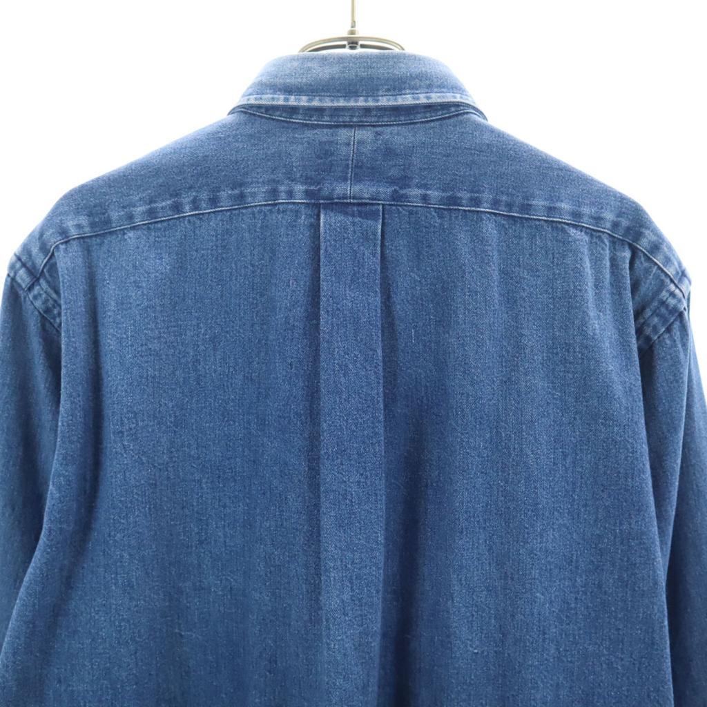 POLO COUNTRY RALPH LAUREN 80s 90s Old Long Sleeve Denim Shirt M Blue Men's Used