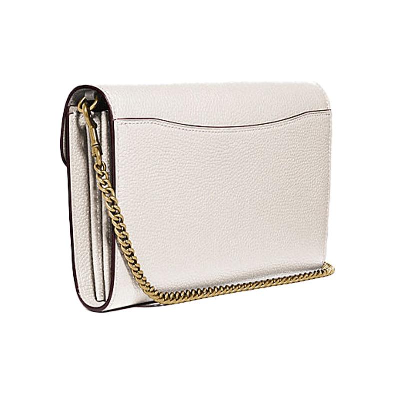 Coach Tabby 20 Woc Chain Leather Shoulder Bag Women Shoulder Bag White 79438-B4HA