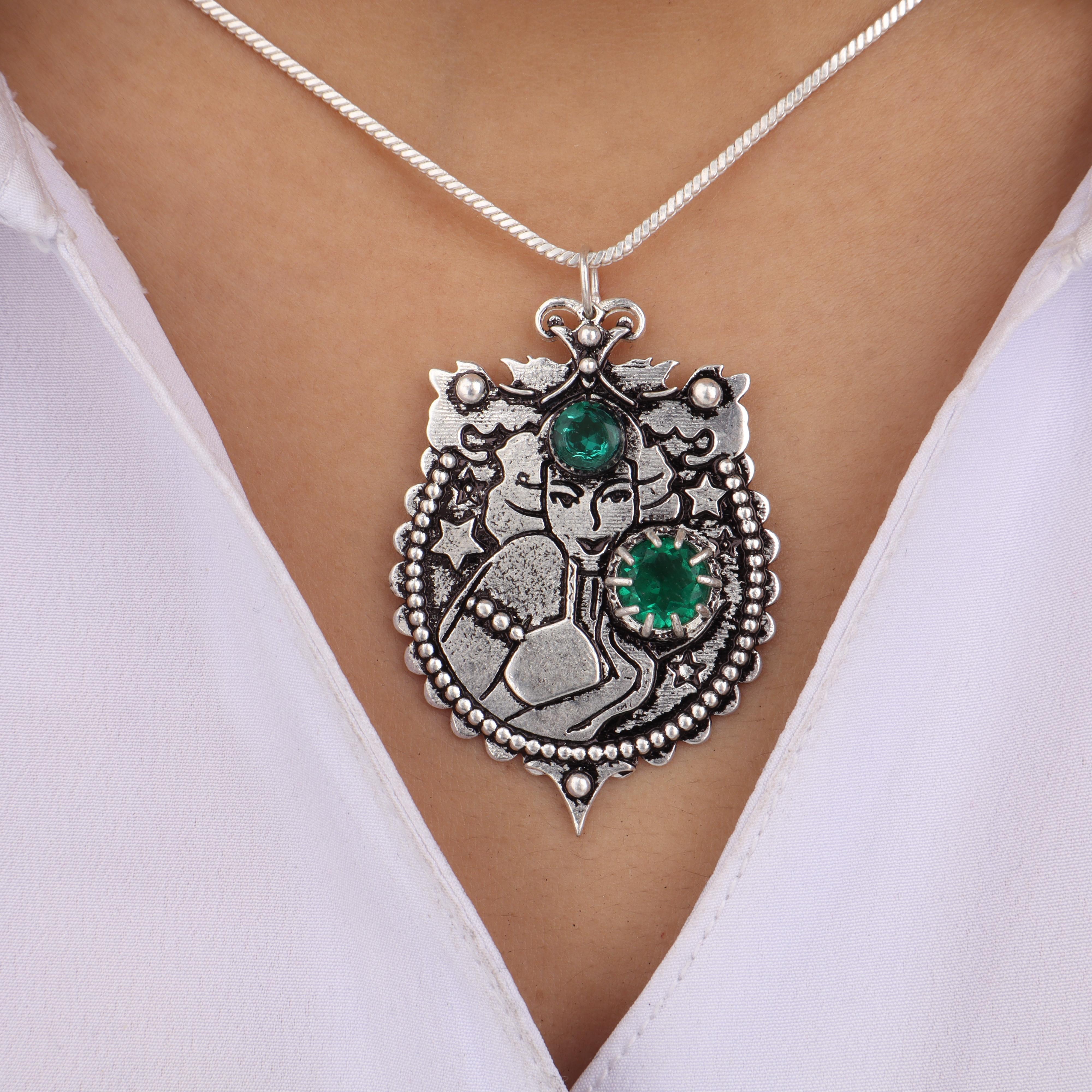 

Chrome Diopside Gemstone 925 Sterling Silver Women Pretty Pendant 1.9 Wedding Jewelry CP-44-13