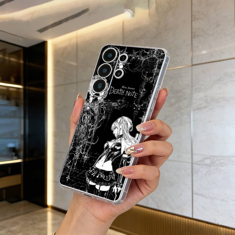 D-Death- Note- Classic anime Clear Soft Silicone Phone Case forSamsung S25, S24, S21, S22, S23, S30, Ultra, S20, Plus