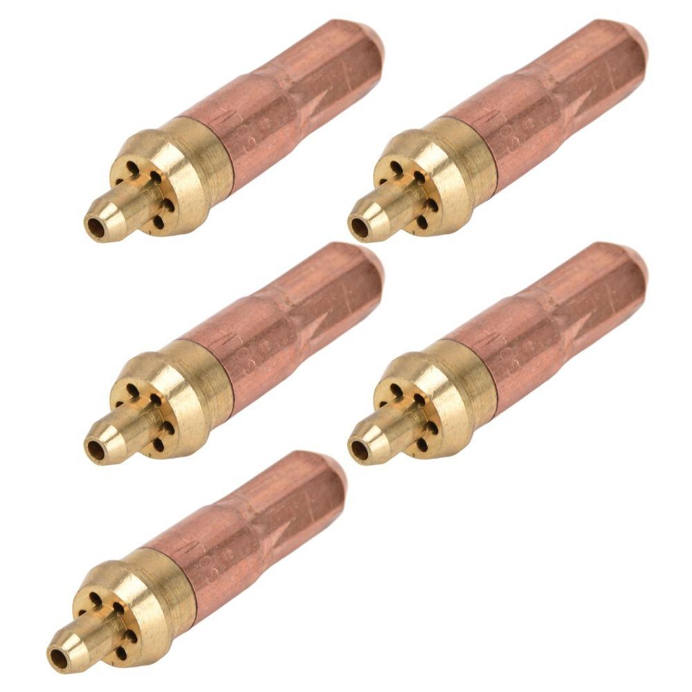 5pcs Copper Propane Cutting Tip Set Plum Ring Gas Welding Nozzles  Industrial Welding