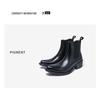 Men's Large Size Pointed Toe Leather Chelsea Boots with Thick Soles and High Heels - British Style Height Increasing Short Boots.