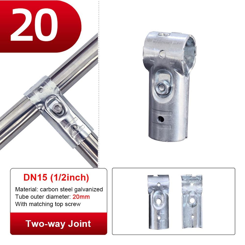 1Pcs 20/25/32mm Pipe Joint Carbon Steel Galvanized Fixed Clamp New Rod Support Rack  Clothes Display