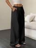 2025 Autumn European & American Style Women's Solid Color Straight-Leg Casual Pants