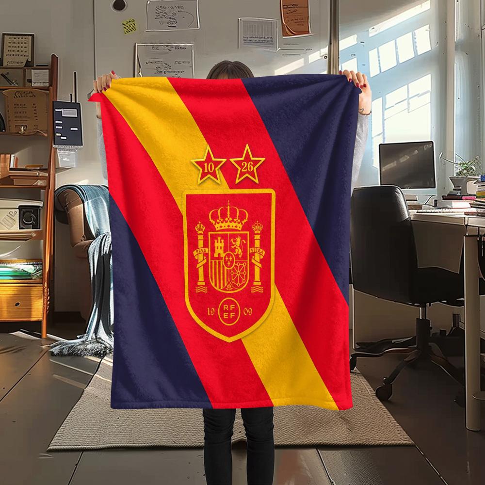 Spain National Football Team2 Flannel Blanket, High quality Comfortable for All Seasons, Home Decor, Warmth and Comfort