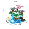 Conjunto de Micro Tijolos com Tema do Lago Taohuatan com Iluminação LED: Brinquedo Adulto Criativo Paisagem Chinesa Clássica Exibição Noturna Única