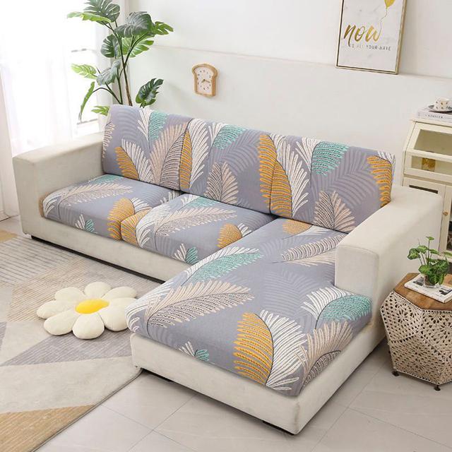 Printing Sofa Seat Cushion Covers L Shape Universal Stretch Sofa Seater Cover Stretch Washable Removable Slipcover