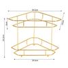 Double-Layer Storage Rack Jewelry Basket Decoration with Ceramic Panel Sundries Display Stand
