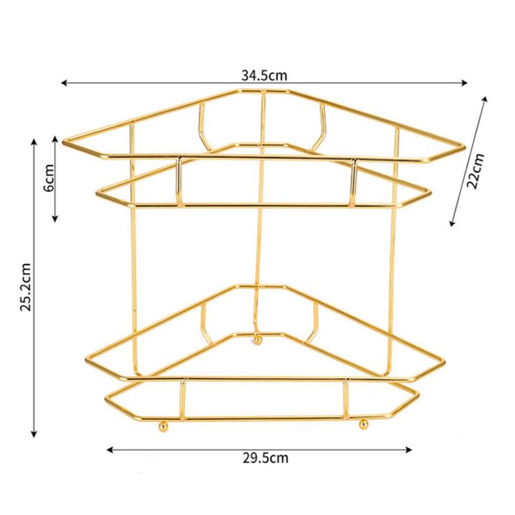 Double-Layer Storage Rack Jewelry Basket Decoration with Ceramic Panel Sundries Display Stand