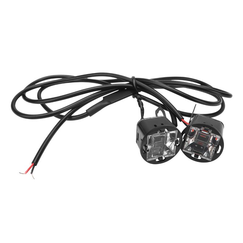 2Pcs Duol Color Led Spotlight Motorcycle Led Mirror Light Warning Flashing Light Running Light For Utv Atv Red Blue 12V