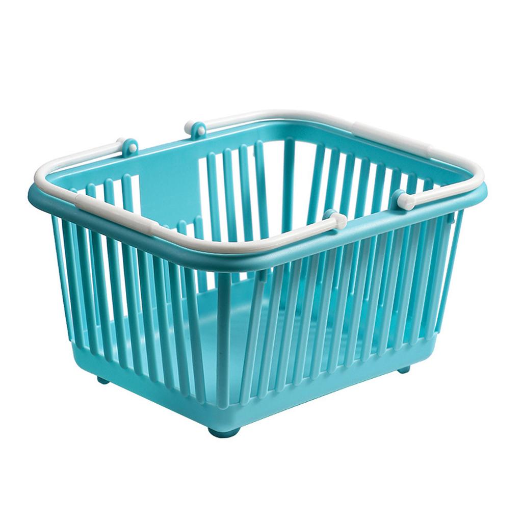 Storage Basket Multifunctional Compact Plastic   Basket with Handle for Desk