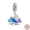 Fit Charms Fororiginal Bracelets Animal Series Flower Rabbit Holding Heart 100%Copper Jewelry Making For Women Gift