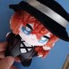 Anime Plush Keychain 12cm Cute Mini Soft Stuffed Starfish Doll Pendant Nakahara Chuuya Style Gift