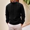 Autumn and winter sweater knitted sweater daily solid color young men's fashion jacquard turtleneck warm sweater