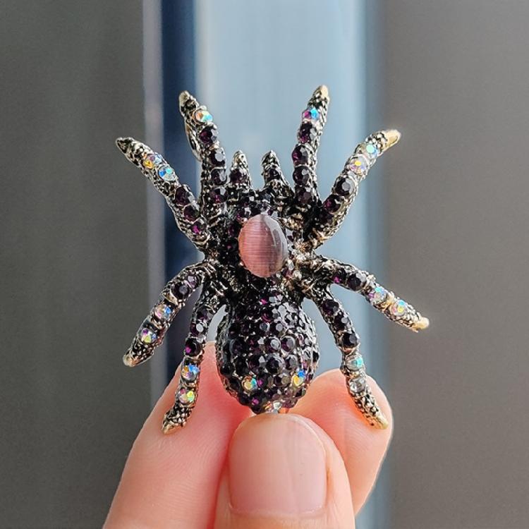 Personalized Fashion Spiders Brooch Delicate Alloy Spiders Brooch with Crystal Embellishment for Evening Wear Parties