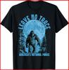 Leave No Trace America National Parks Funny Bigfoot Black Cotton T-Shirt S-5XL