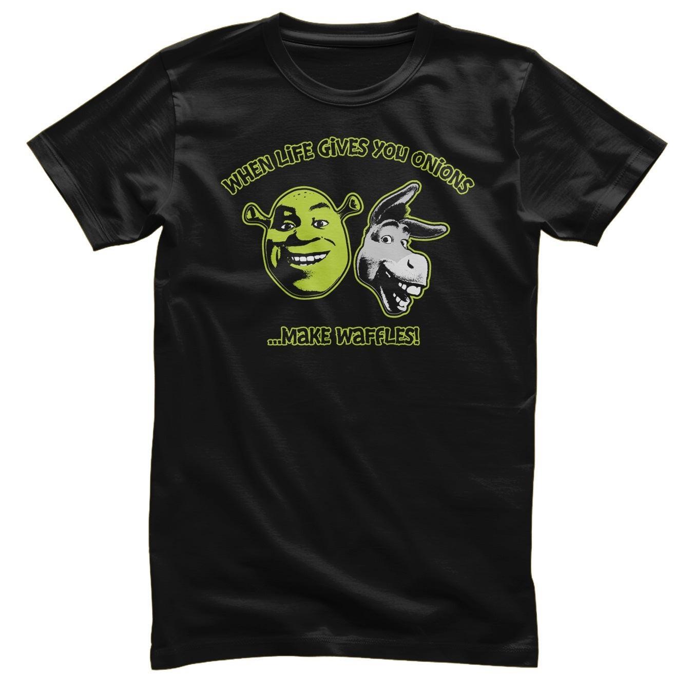 Officially Licensed Shrek Make Waffles Mens T-Shirt XL