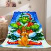 Christmas Gift Comedy Movie How the Grinch Stole Christmas Blanket Home Warming, Four Season Bed Decoration Sofa Cover Flannel Throwing Blanket K17
