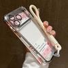 Luxury Plating Clear With Candy Lanyard Shockproof Bumper Phone Case For 17 Pro Max 17 Pro 17 Air Hand Wrist Strap Cover
