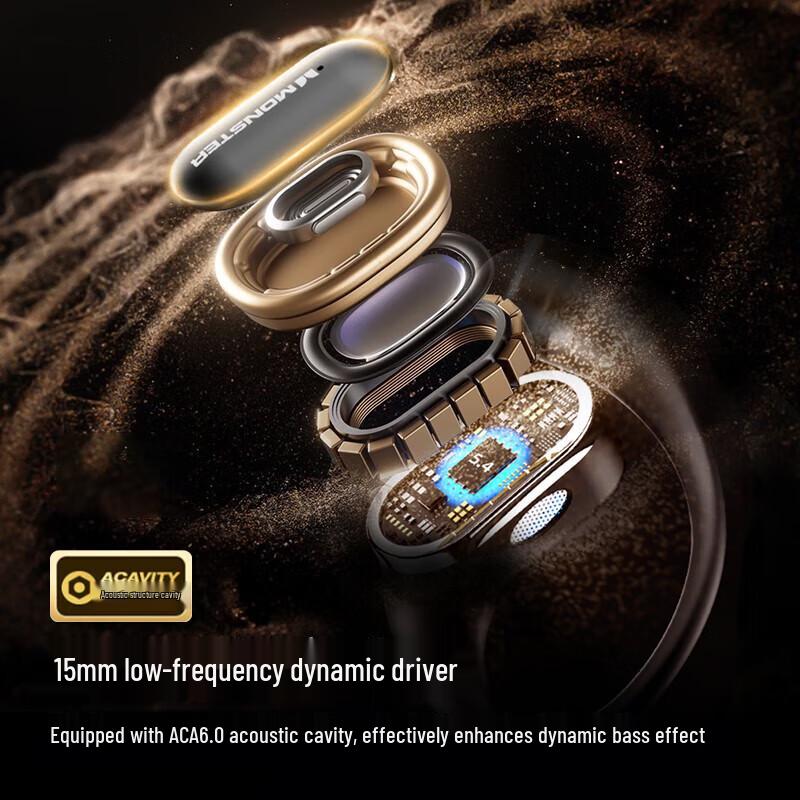 Monster Open-Ear Bone Conduction Sport Bluetooth Headphones