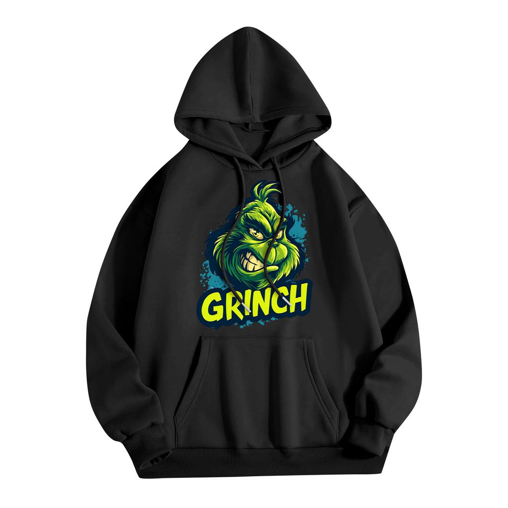 Women's Fashion Christmas Printed Casual Hooded Sweatshirt With Pockets
