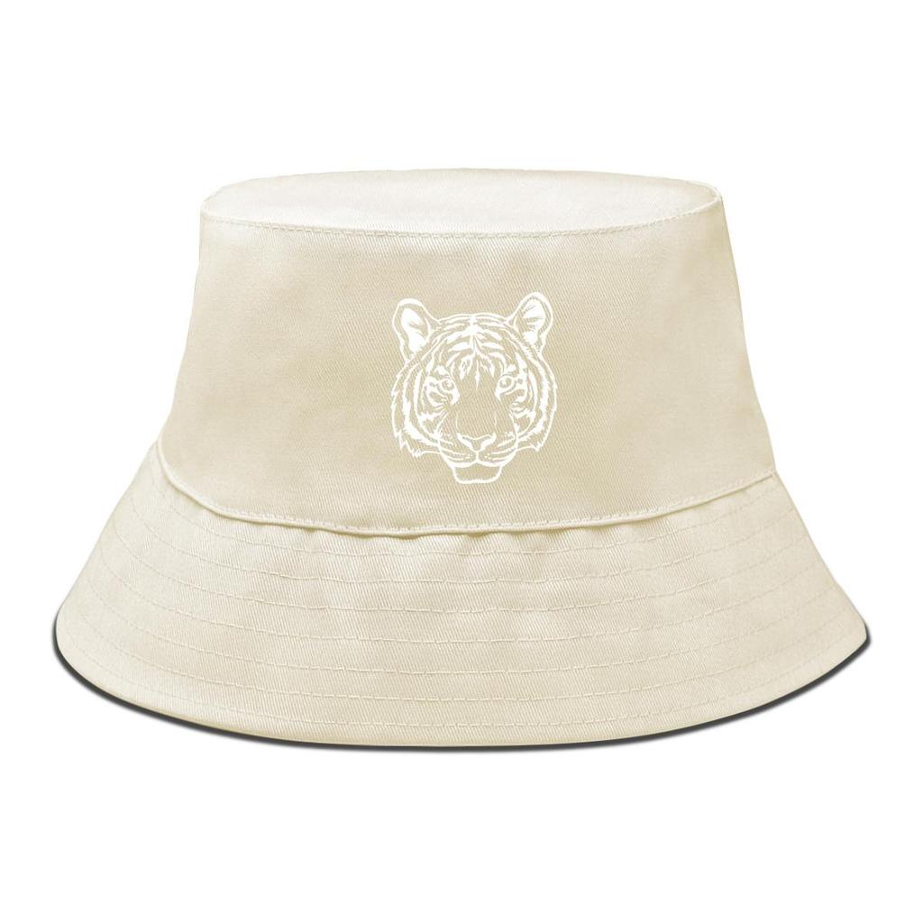 Bucket Hat mit Weißem Tigerkopf-Print Bucket Hat , Tier Herrenhut Leichtgewicht Frühling Strand Strandkappe