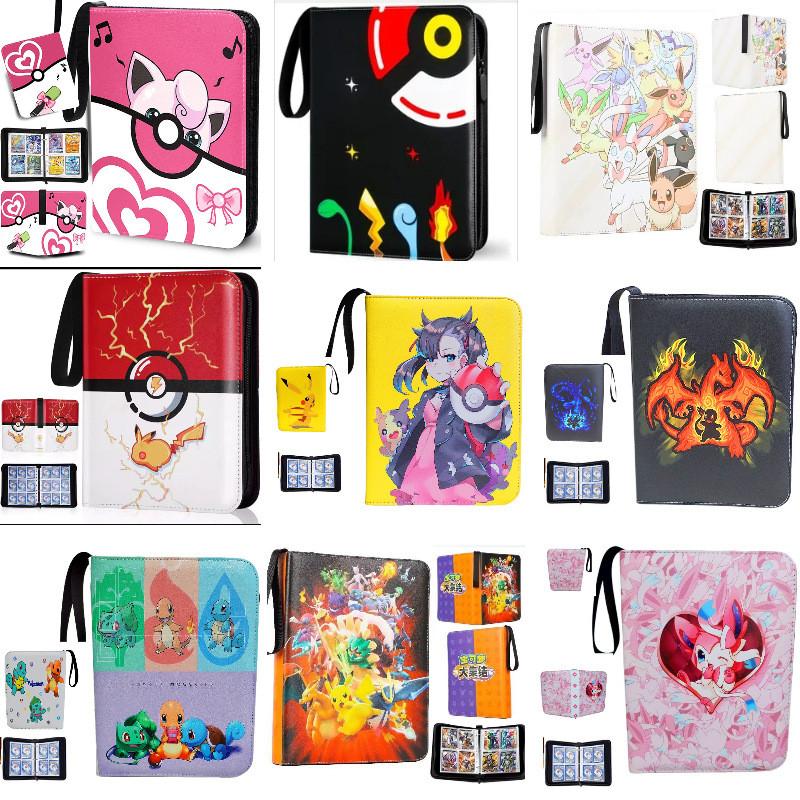 52 Style 400pcs Card Album 2x2 Loose-leaf Large Capacity Leather Anime Zipper Card Collection Photo Album