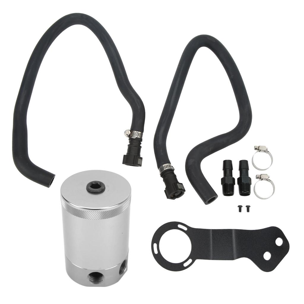 Baffled Oil Catch Can Tank Reservoir Kit Aluminium Alloy Replacement for Camaro SS 6.2L 2016 Up