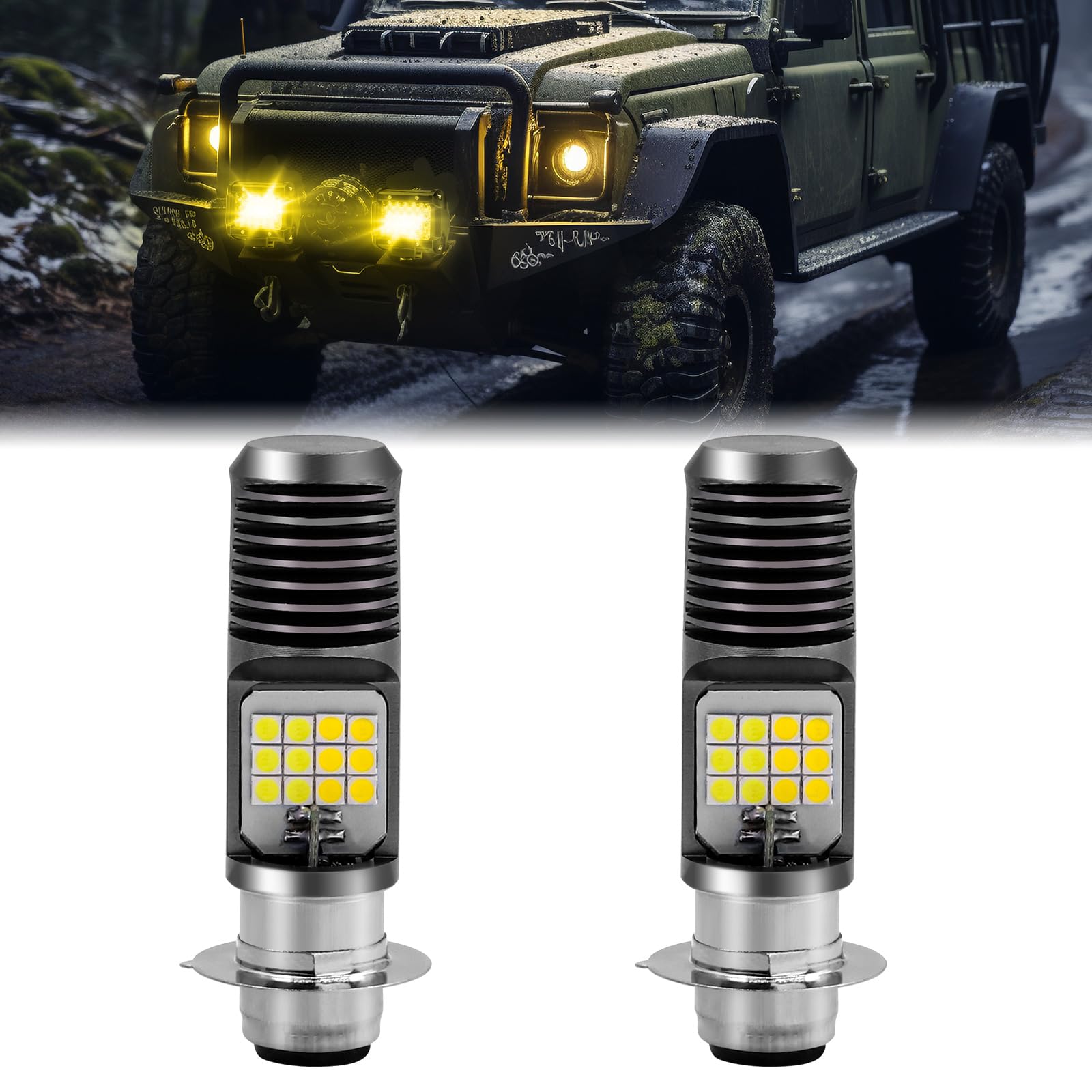 

P15D LED Headlight for Motorcycle, H6 P15D Motorcycle Head Bulb, P15D Motorcycle LED