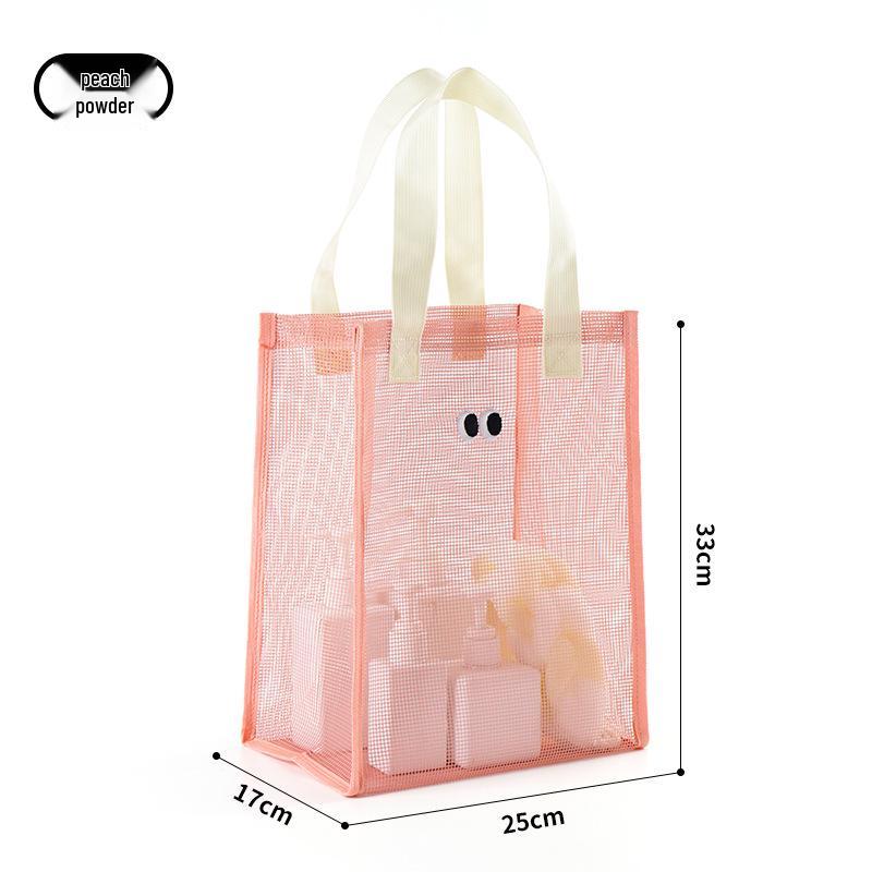 

Большая дорожная сумка-тоут: Сетчатая сумка для хранения на пляже, для туалетных принадлежностей, макияжа и в ванную